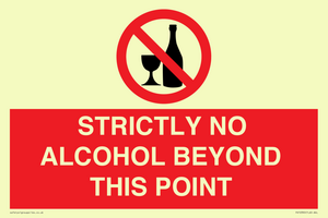 STRICTLY NO ALCOHOL BEYOND THIS POINT